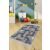Conceptum Hypnose Hall Carpet 80x150 Multicolor ELS582 - Szürke, játszószőnyeg úthálózati mintával gyerekszobában, játékokkal és ággyal a háttérben, bemutatva játéktérként való használatát