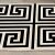 Conceptum Hypnose előszobaszőnyeg (80 x 150) Multicolor Els2238, felülnézetben a fekete-fehér geometrikus mintával