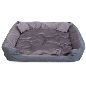 Large grey dog bed with removable cushions, 90cm x 75cm x 14cm - OEM Dog Bed