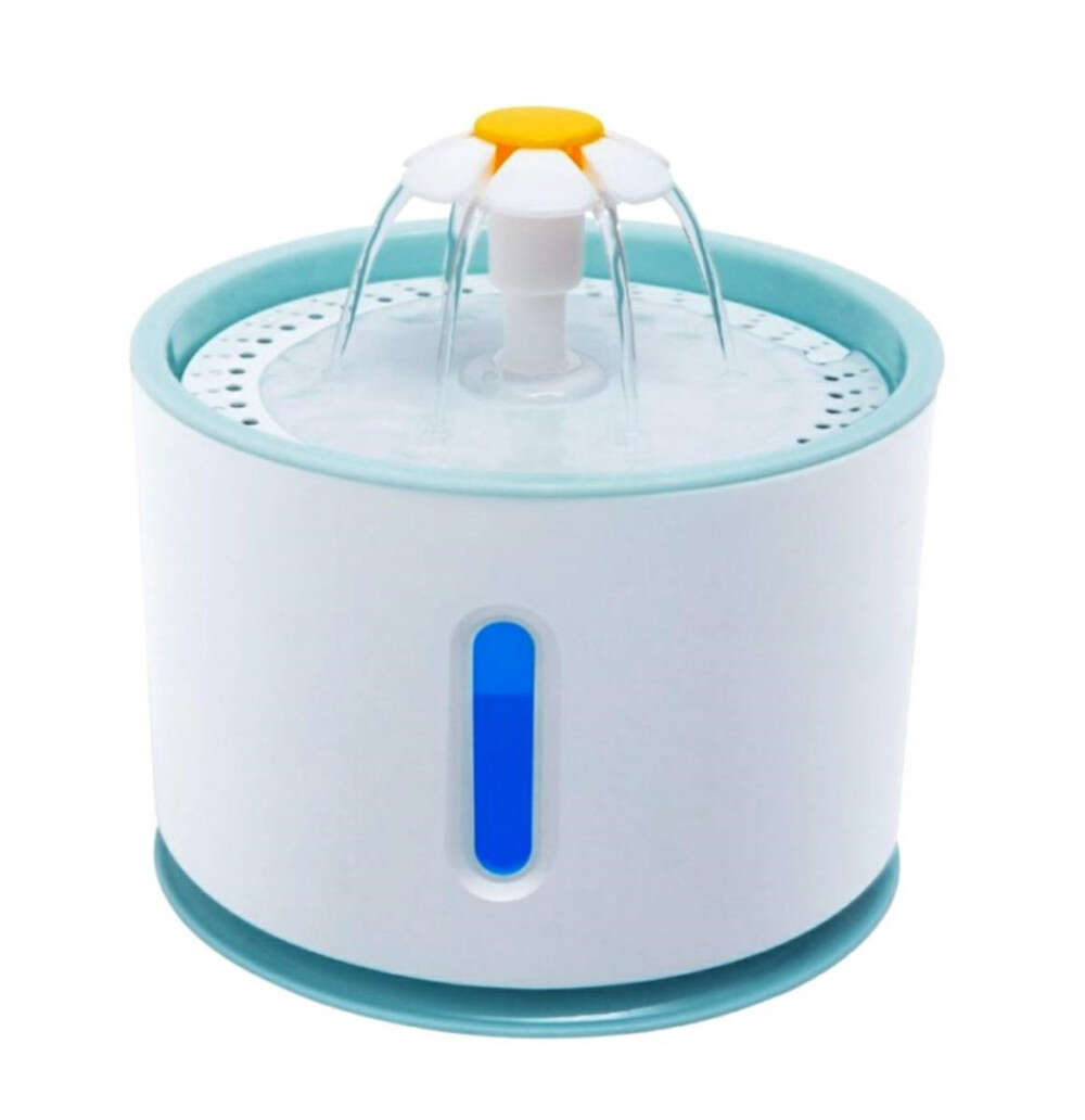 Elektryczny poidło automatyczne dla psów i kotów, model Fontanna, pojemność 2,4l, zasilanie 5V, 1,5W