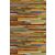 A Conceptum Hypnose Hall Carpet (80 x 300) Multicolor CT-2129 közeli felvétele, amely a színes, famintázatú deszka mintázat részletes digitális nyomtatását mutatja, kiemelve a textúrát és a dizájnt.