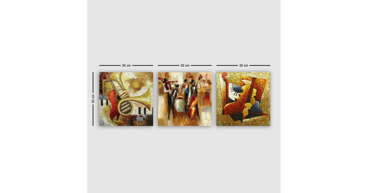 Wallity Decorative Canvas Painting (3 Pieces) Multicolor drprc9005 175586170
