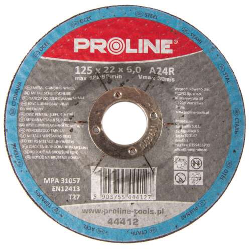 Proline A24R 125x6.0x22 mm fém csiszolókorong, T27