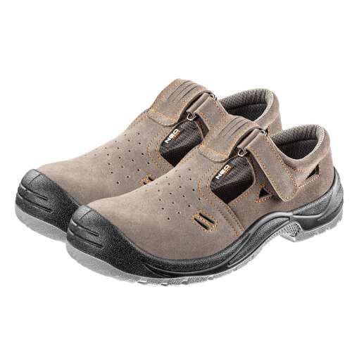 Barna velúr munkaszandál, S1 SRC, 39-es méret