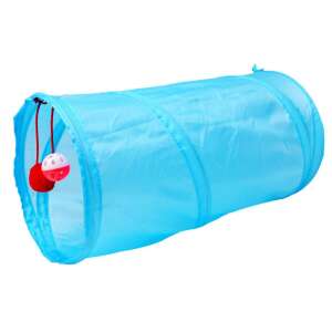 Blue cat tunnel toy with dangling balls, ZW8A cat tunnel toy - Pet Care