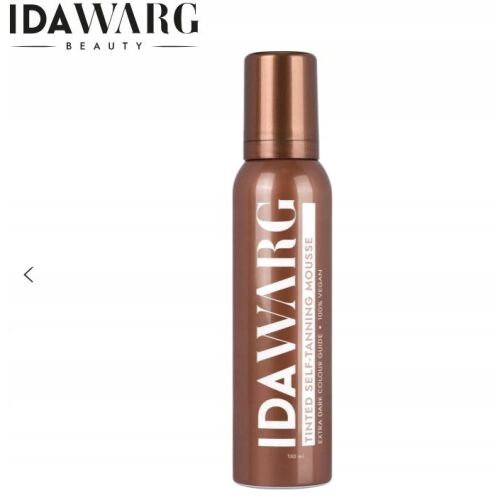IDA WARG Instant Self-Tanning Mousse Extra Dark 150ml, vegán, színezett önbarnító hab a mély, természetesnek ható bronzos bőrszínért - Barnító krém és olaj