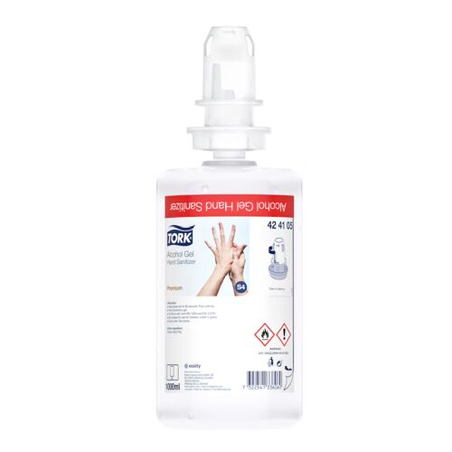 TORK 424105 Kézfertőtlenítő gél alkoholos S4 rendszer átlátszó 1 l 175624700 - Kézápolás és lábápolás