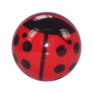 Červená gumová lopta s lienkou, 14 cm - Gumené loptičky