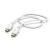 Hama USB-C - USB-C töltőkábel, 1,5m, fehér, döntött nézet enyhén feltekert kábellel, telefon és tablet töltésére, 00201704 modell