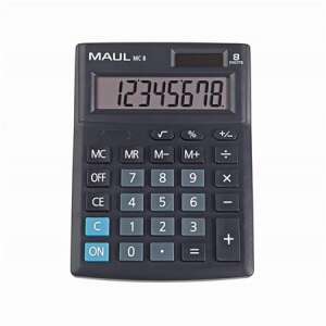 MAUL MC 8 8-digit desktop calculator with large display, solar and battery powered - Calculator