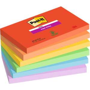 Post-it Super Sticky Notes, 76x127 mm, 6x90 sheets, assorted colors - Notepad