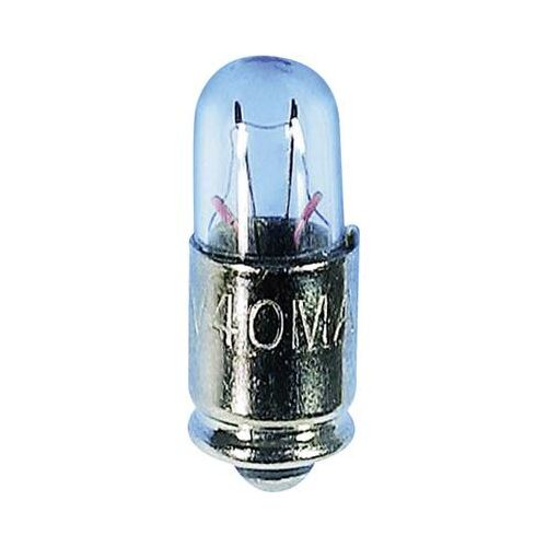 Barthelme Mini izzó 5,7x15,8mm 28V (00282825), átlátszó üveg fém talppal, szögből nézve - Izzó