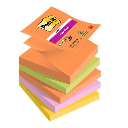 3M Post-it Super Sticky Notes, 76x76mm, assorted colors