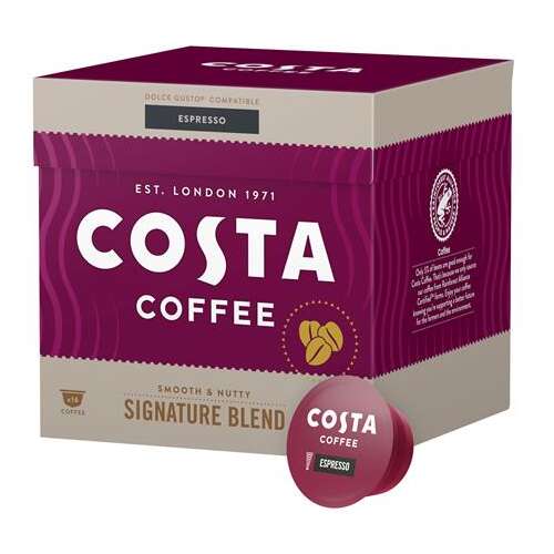 COSTA Kávové kapsuly, kompatibilné s Dolce Gusto, 16 ks, COSTA "Espresso" 46095627