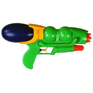 Zöld vízipisztoly kék és sárga részletekkel, 26 cm hosszú - Felfújható játék & Strandjáték