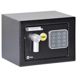 Yale electronic safe, black, 4.2 liters, with digital keypad and key lock - Security Safe