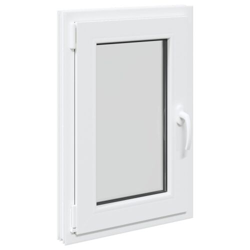 vidaXL RISOR pinceablak 50x70cm, fehér PVC és üveg, szöges nézet, bukó-nyíló nyitással, lakossági használatra - Nyílászáró