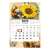 TOPTIMER 2025 Kalender, Blumen, 3-Monats-Wandkalender