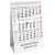 TOPTIMER desk calendar, 3 months per page, 2021-2023, white, 105x135 mm