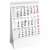 TOPTIMER desk calendar, 3 months per page, 2021-2023, white, 105x135 mm