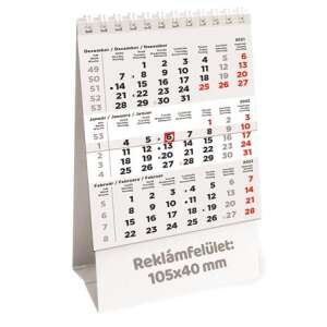 TOPTIMER Tischkalender, 3 Monate pro Seite, 2021-2023, weiß, 105x135 mm - TOPTIMER