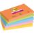 3M POSTIT Bloc de notițe autoadezive, 76x127 mm, 5x90 de coli, 3M POSTIT "Super Sticky Boots", culori mixte 46756020