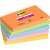 3M Post-it Super Sticky Notepad-uri, 76x127 mm, 5x90 foi, culori asortate