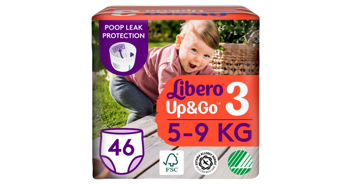 Libero Up&Go Baby Diapers 5-9kg Midi (46 pcs)