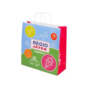 Geantă cadou REGIO JÁTÉK, 35 x 36 cm, geantă de hârtie colorată cu design de jucării, perfectă pentru cadouri de ziua de naștere sau de nume - Ambalaje cadouri
