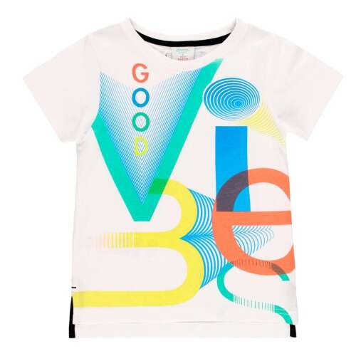 T-shirt boboli dla chłopców z nadrukiem Good Vibes