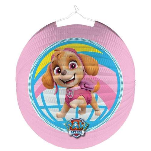 Laternă de hârtie Paw Patrol Skye 25 cm, roz cu personajul Skye