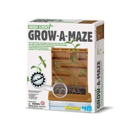 Sada 4M Grow-A-Maze Green Science, zasaďte labyrint, sledujte jeho rast, STEM vzdelávanie, vzdelávacia hračka