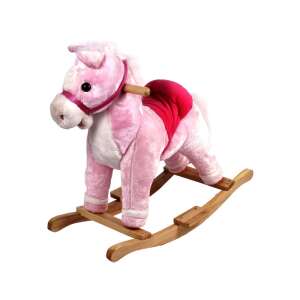 Pink rocking horse, wooden rocking horse, plush rocking horse, kids rocking horse, toy rocking horse, rocking horse for toddlers, rocking horse for babies, rocking horse for girls - Rocking horse & animal