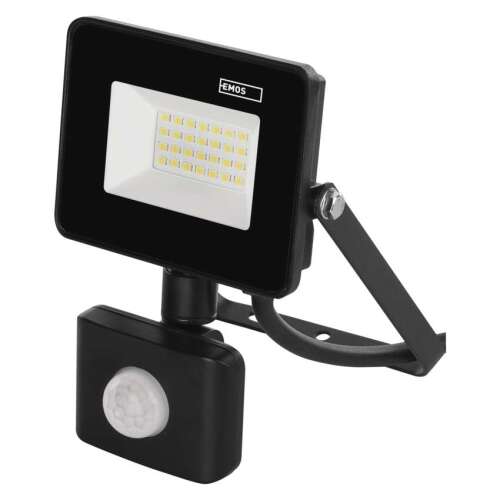 LED reflektor SIMPO PIR 20,5W, čierny, prírodná biela