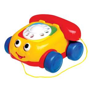 Pull-along toy phone for babies, with spinning dial and moving eyes - Babies & Toddler