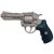 Cobra toy revolver, 18cm, silver metal toy gun with black handle