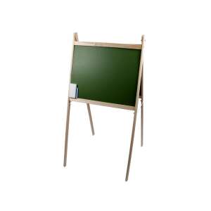 Fa Kétfunkciós Rajztábla - Mágneses és Krétatábla - 100 cm