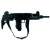 Kommandós toy machine gun, black, 45 cm, with shoulder strap, for role playing, costume accessory