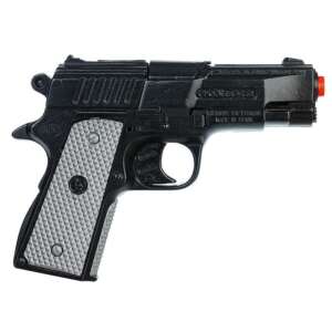 Elite patronos pisztoly, 16 cm, black toy gun, die cast metal, for kids, role play, pretend play - Elite