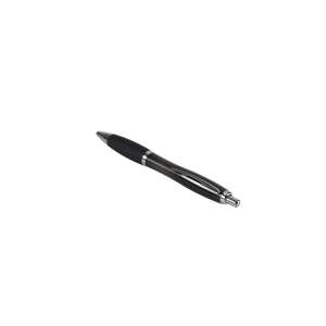 Ballpoint pen with push button 0,8mm, plastic black body bluering® br116, writing colour black