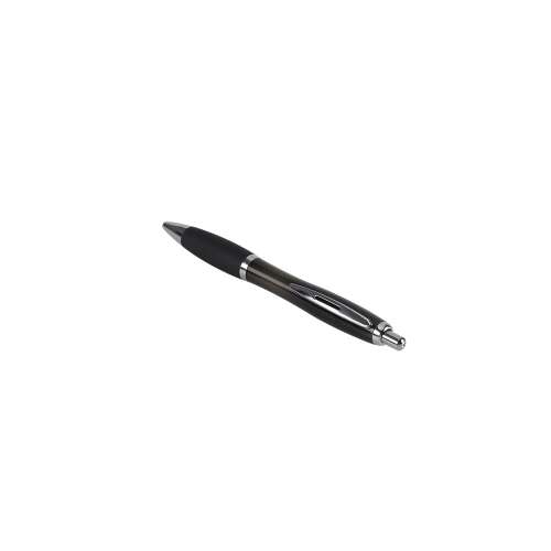 Guľôčkové pero s tlačidlom 0,8 mm, plastové čierne telo bluering® br116, farba písania čierna