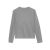 True Blanks TB01M031 Férfi Normál Hosszú Ujjú Póló szürke színben, 100% organikus pamutból, elölnézet fehér háttérrel, 2XL méret