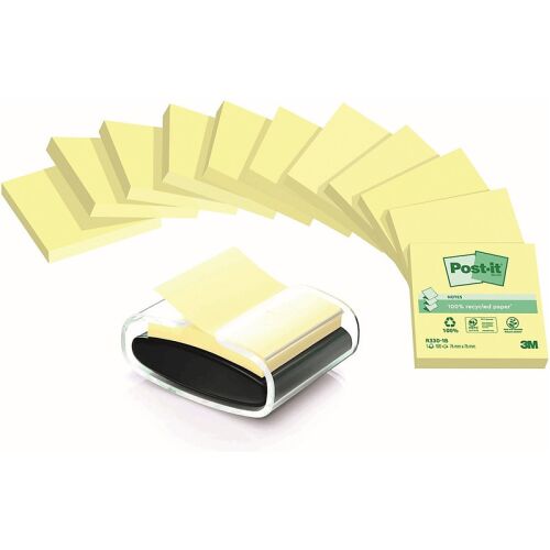 Post-it Z-Notes 76x76mm (R330-18) (+ adagoló) sárga (12x100) 175768557 - Irodai papíráru