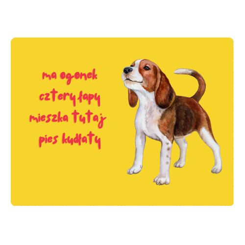 BEAGLE FAROKCSÓGATÓ TÁNYÉR - 20x28 cm 175803830 - Ajándék tábla