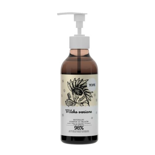 YOPE Zabtejes Sampon 300ml normál hajra, erősítő és fényesítő hatású, természetes összetevőkkel, pumpás adagolós flakonban - Sampon