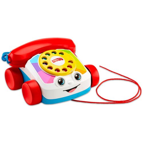 Fisher-Price fecsegő telefon játék, ferde nézet