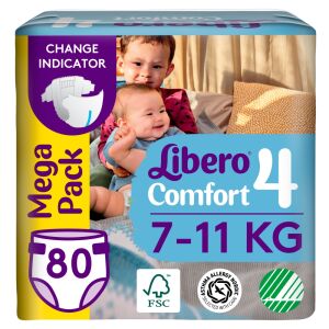 Libero Comfort Mega Pack Baby Pants Diapers 7-11kg Maxi (80pcs