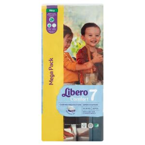 Libero Comfort Mega Pack 7-es méret (16-26kg) Nadrágpelenka (62 darab) - Nyitott pelenka XL méretű babáknak - Pelenkázás