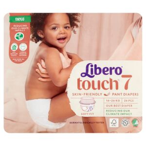 Libero Touch 7 Junior Bugyipelenka 16-26kg, 26 darabos, puha és bőrbarát - Pelenkázás