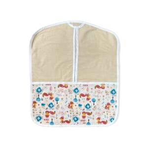 OVIS Rókás mintás ruhatartó zsák óvodába és bölcsődébe, két oldalsó zsebbel a pótruhák rendezett tárolásához - Ovis zsák